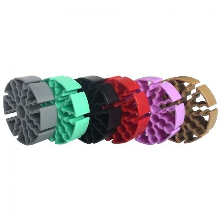 Peine de cable de red colorido - Organizador de cables colorido